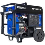 Duromax Portable Generator, Gasoline, 12,500 W Rated, 15,000 W Surge, Electric Start, 120/240V AC, 104/52 A XP15000E